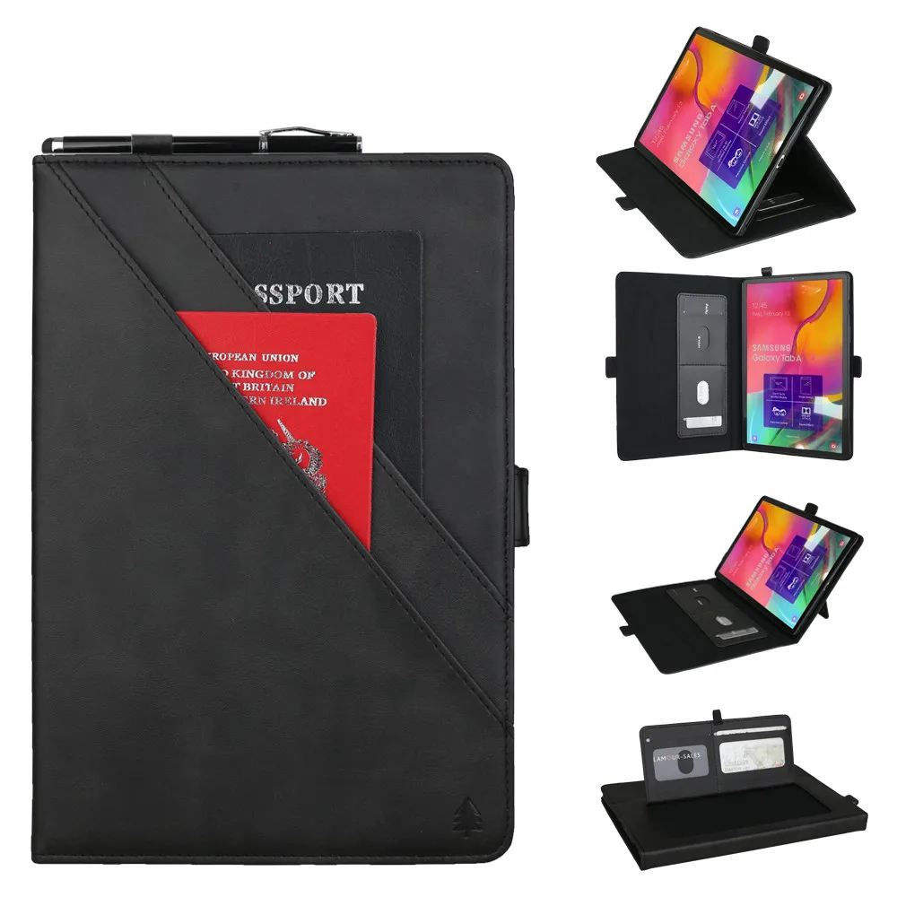 

For Samsung Tab A 10.1 T510 T515 2019 Rotating Flip Stand Leather Cover For Galaxy Tab A T510 T515 10.1 inch Tablet Case+Pen