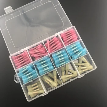

200pcs Heat Shrink Insulated Sleeve Waterproof Seal Butt Solder Crimp Terminals Connector Electrical Wiring Connection 0.5-6mm²