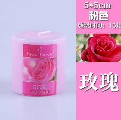 pink S Цилиндрическая ароматерапия, бездымные свечи, романтичные ароматические свечи, ароматизатор, очиститель воздуха, подарок на свадьбу, день рождения - Цвет: pink S