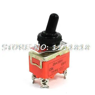 

DPST Self Locking ON/OFF 2 Position Toggle Switch 250V 25A Amp w Cover