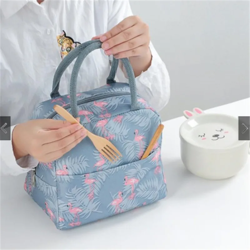 

Fresh Insulation Cold Bags Thermal Oxford Lunch Bags For Women 2019 Waterproof Convenient Leisure Bag Cute Flamingo Cuctas Tote