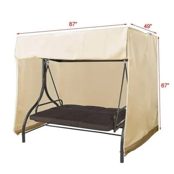 

Heavy Duty Outdoor Waterproof Swing Seat Cover Garden Patio Hammock Protection Cover For 3-seat Courtyard Swing Chair Anti UV...