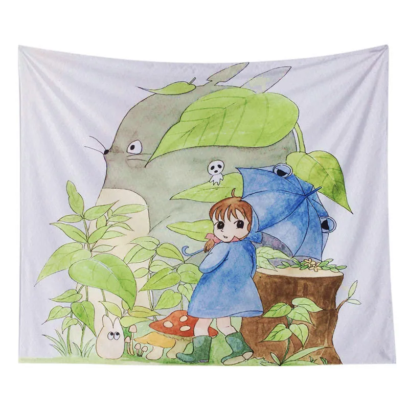 Anime My Neighbor Totoro Cat Tapestry Wall Hanging Decor Retro Printed Home Decor Hanging Living Printing Wall Tapestry - Color: Style 8