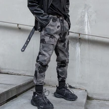 Хип-хоп Камуфляж jogger для мужчин армейский зеленый эластичный пояс стильные военные брюки Мульти Карманы 100 хлопок