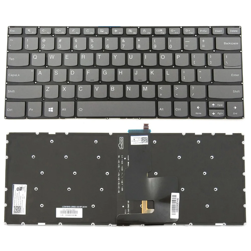 Оригинальная новая клавиатура для ноутбука lenovo Yoga 520-14IKB type 80X8 81C8 720-15IKB US Black с подсветкой без рамки - Цвет: With Backlit