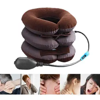 

Hot Drop Ship 3 Layer Inflatable Air Cervical Neck Back Traction Device for Pain Relief Neck Head Stretcher Pillow Pain Release