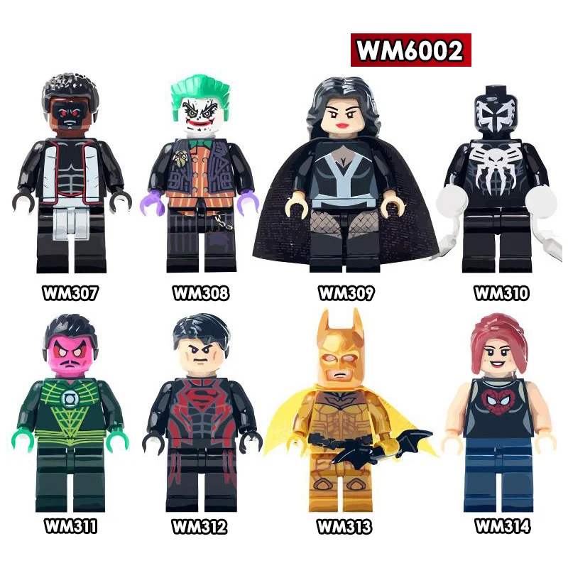 

Single Sale Building Blocks Spider Man Joker Zatanna DC Super Hero Justice League Comics Batman Children Gifts Toys DIY WM6002