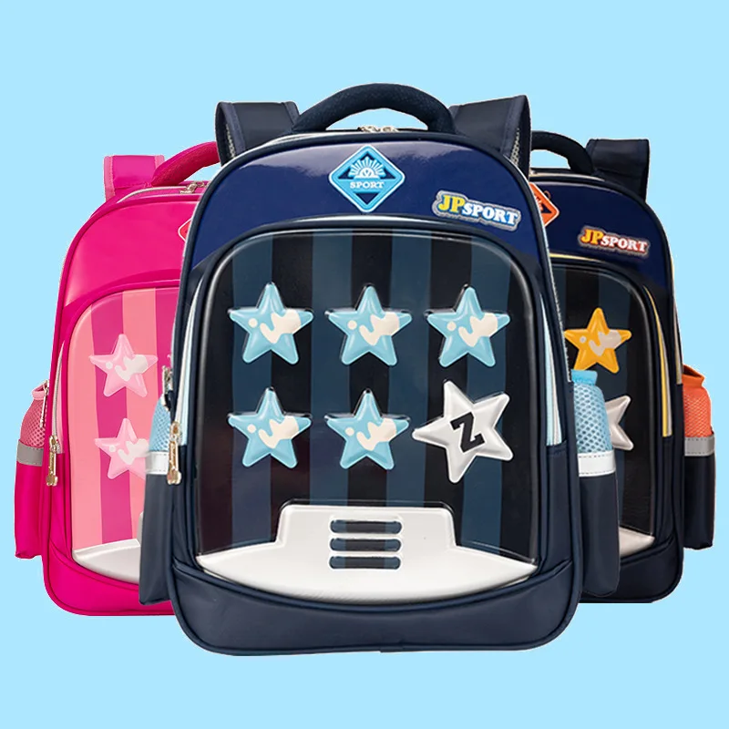 

A new type of water-proof and load-reducing schoolbag for schoolchildren aged 6-12 for boys and girls in grades 1-3-6