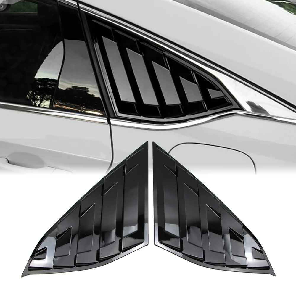 For Honda Accord 2018-2020 Side Vent Window Quarter Louver Cover Glossy Black 
