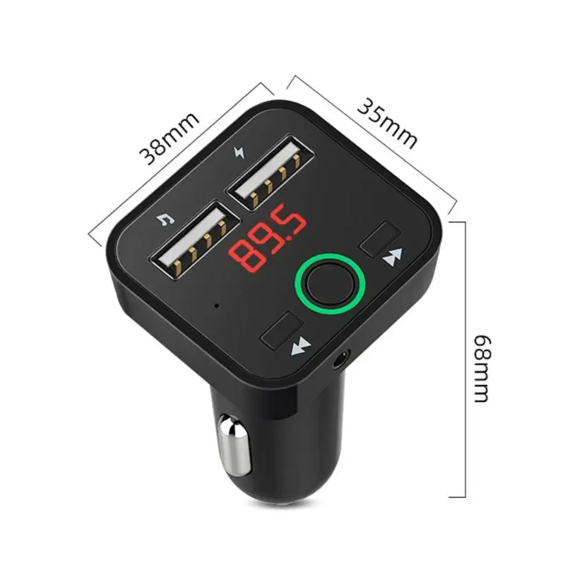 BT-C5 Bluetooth 5,0 fm-передатчик беспроводной модулятор громкой связи автомобильный комплект MP3 музыкальный плеер двойное зарядное устройство usb