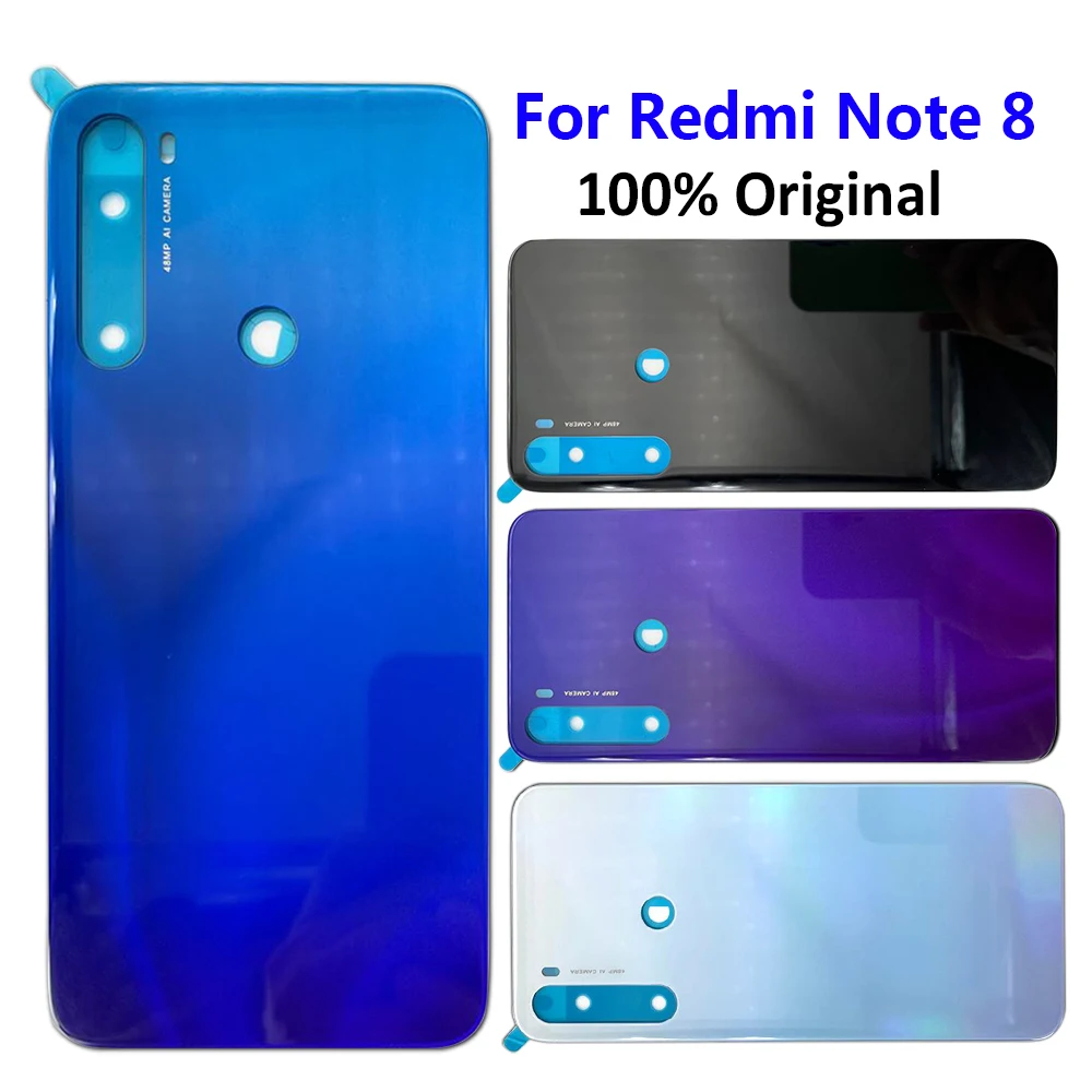 10pcs/lot, Back Glass Rear Cover For Xiaomi Redmi Note 8 Pro Battery