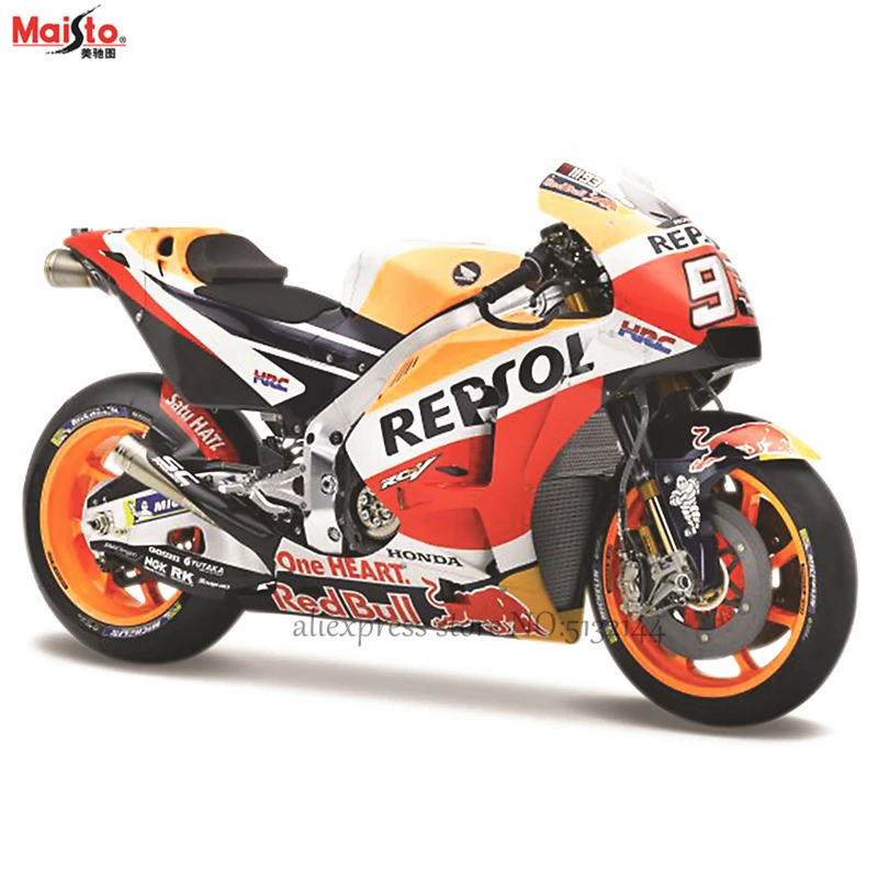 Maisto 1:18 Repsol Honda team RC213V NO: 93 оригинальная Авторизованная модель мотоцикла из сплава игрушка автомобиль коллекция подарков