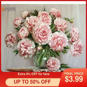 

OPDBN Tainted Frame DIY Painting By Numbers Flower Picture By Numbers For Adults Modern Wall Art Decors Handpainted Diy Gift