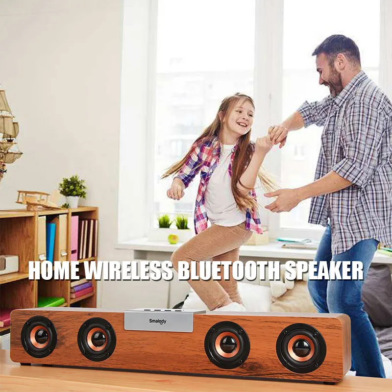 SL90 Деревянный беспроводной Bluetooth динамик портативный TWS 2в1 уличный ПК caixa de som