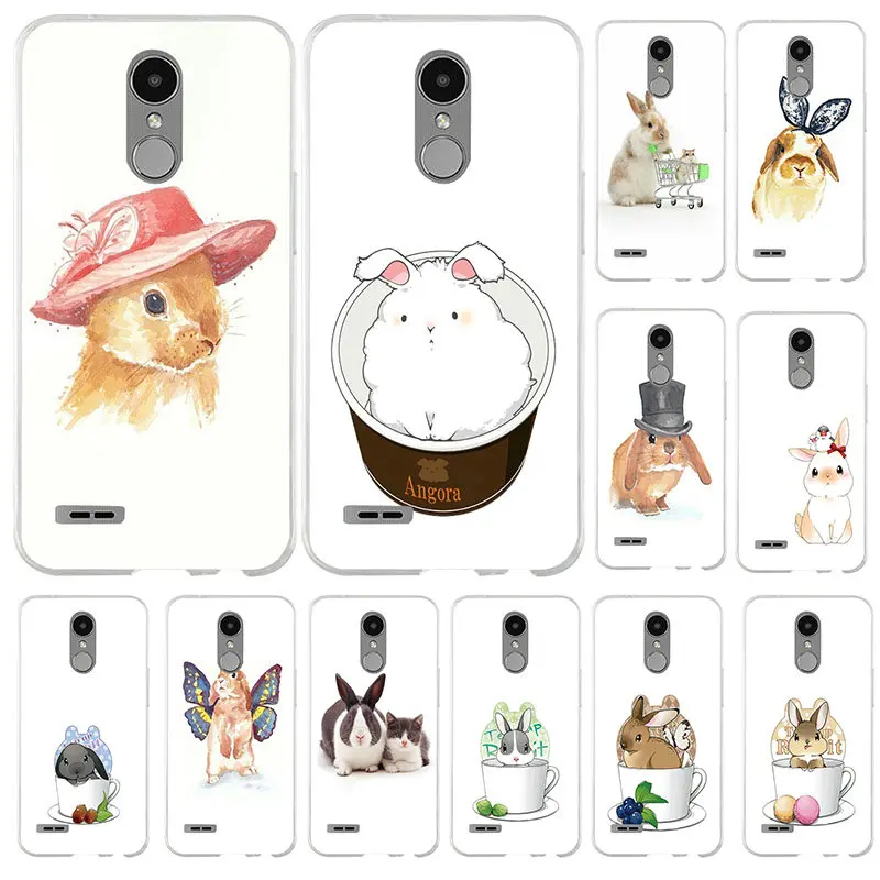 Силиконовые чехлы из мягкого ТПУ с милым кроликом для LG Nexus 5 5X V10 V20 V30 V40 K12 K40 K50 Q6 Q7 Q8