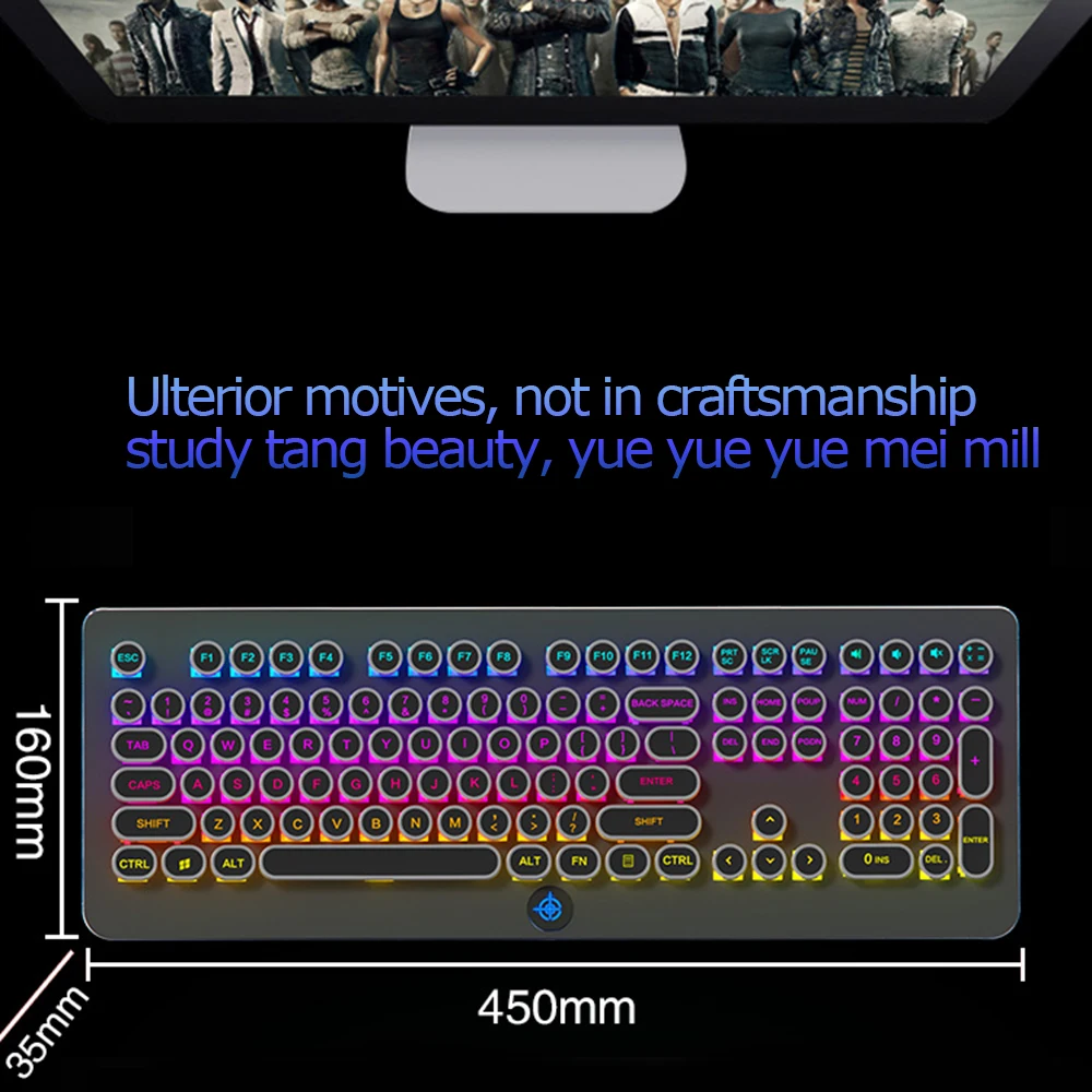 Magic Refiner MK9 High-End RGB Backlight Punk Keyboard Wired Lighting Effect Gaming Keyboard All Keys Not Rush For PC