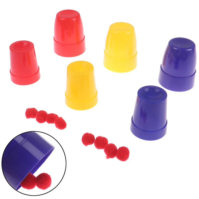 

Medium Large Size Magic Three Cups And Balls Magic Tricks Close Up Stage Magic Props Magician Magic Kids Toys