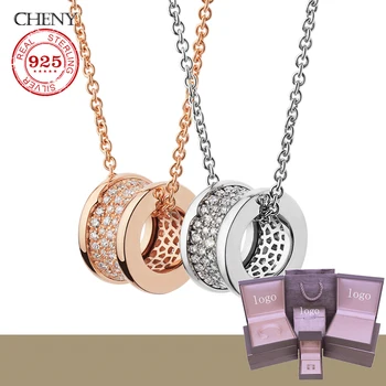 

cheny famous design necklace s925 sterling silver full crystal Shining choker best party prom decoration for womens