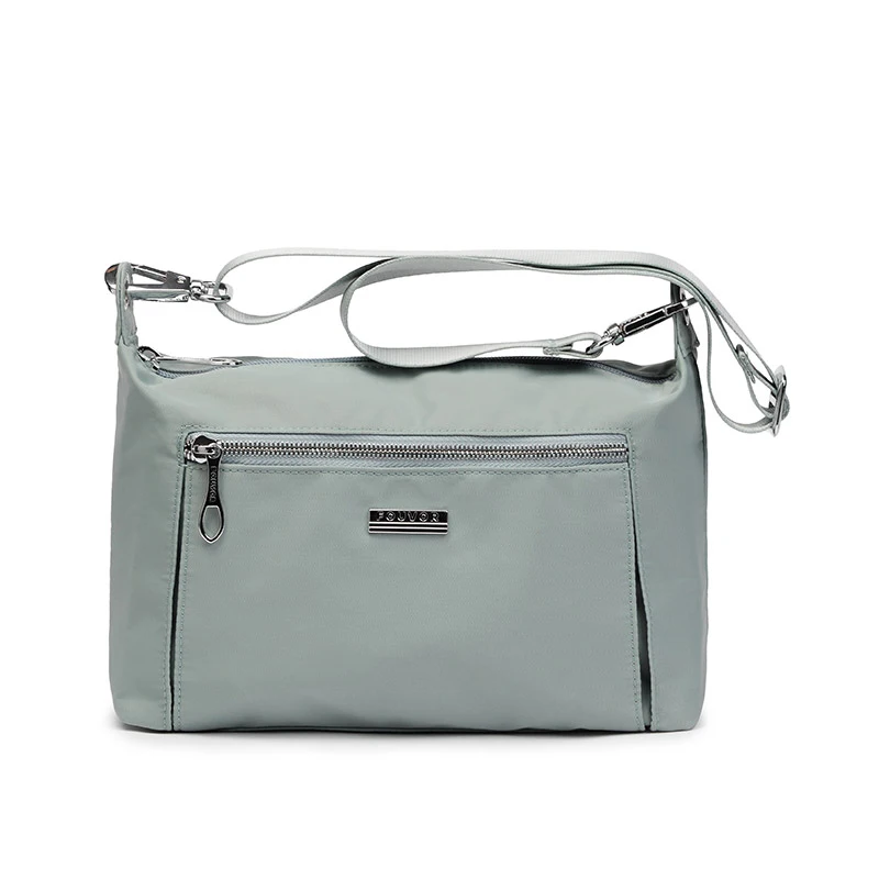 Fouvor оксфордская водонепроницаемая сумка-мессенджер для женщин нейлоновая Большая вместительная сумка на плечо 2858-20 - Цвет: light green