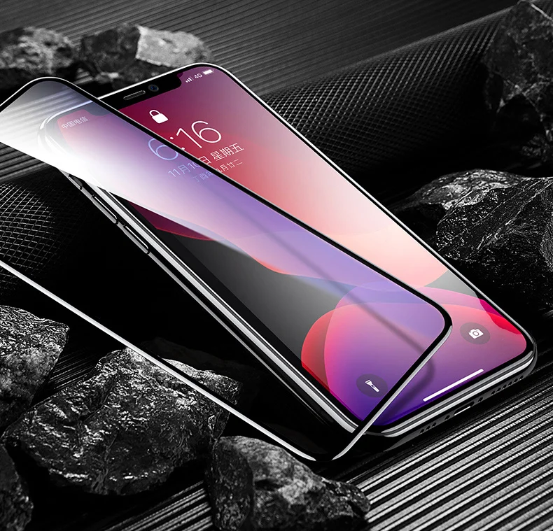 Закаленное стекло ROCK Real 10D для iPhone 11 Pro, защитная пленка для экрана, стекло для нового iPhone 11 5,8 6,5 6,1 Pro Max glass