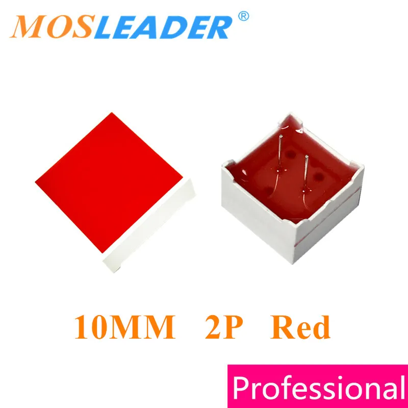 mosleader-ゲームプレーヤー用ledディスプレイ100個の赤い長方形ディスプレイ10x10mmフラットチューブ