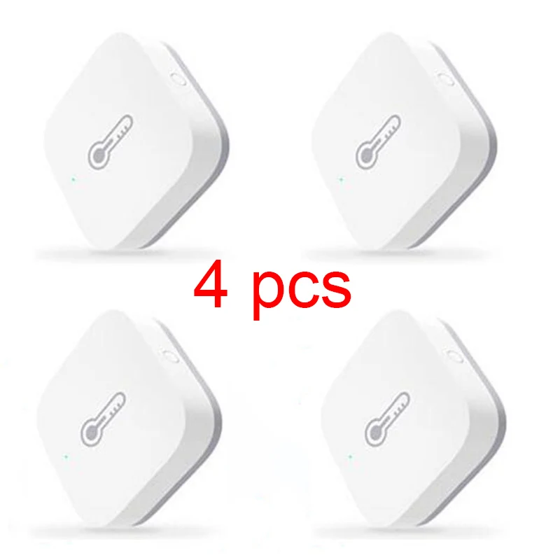 4pc Aqara Humidity Xiaomi Aqara умный датчик температуры и влажности воздуха давление окружающей среды умный контроль через приложение Mihome Zigbee подключение - Цвет: 4pc Aqara Humidity