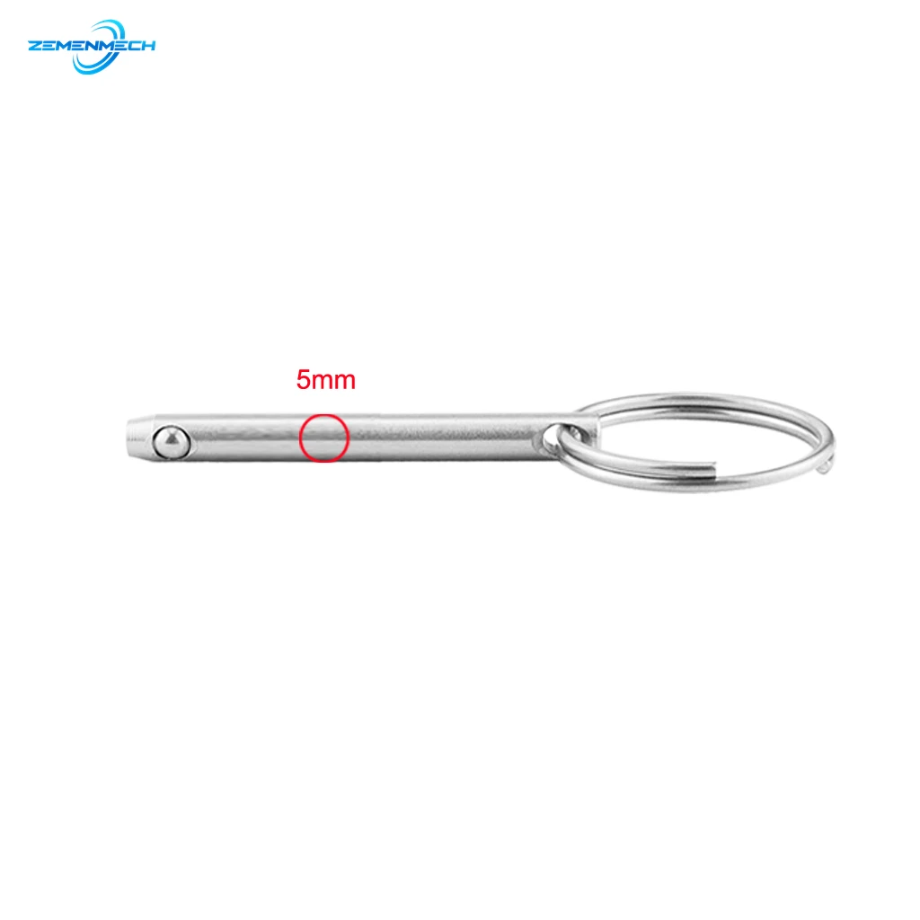 5mm Marine Grade Quick Release Ball Pin 316 Stainless Steel for Boat Bimini Top Deck Hinge Boat Accessories Marine Hardware