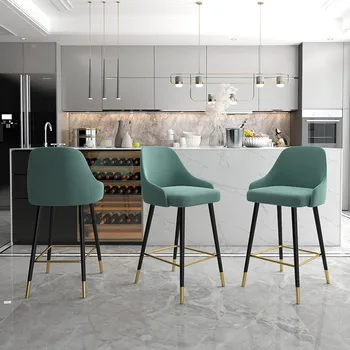 

Light Luxury Bar Stools American High Chair Back Nordic Bar Chair Modern Minimalist Home Bar Stool High Stool