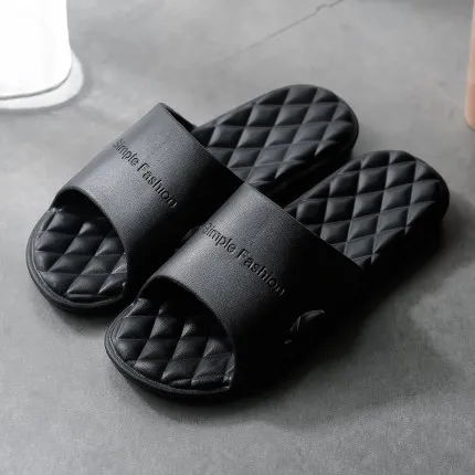 2020 New Slippers Women Summer Thick Bottom Indoor Home Couples Home Bathroom Non-slip Soft Ins Tide To Wear Cool Slippers 1988 Black