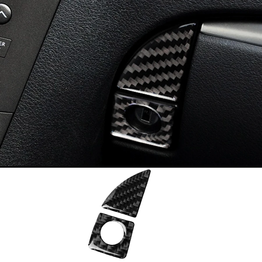 Carbon Fiber Car Navigation Air Panel Box Switch Cover Trim Decor Sticker For LEXUS IS250 300 350 2006-2012 Interior Styling