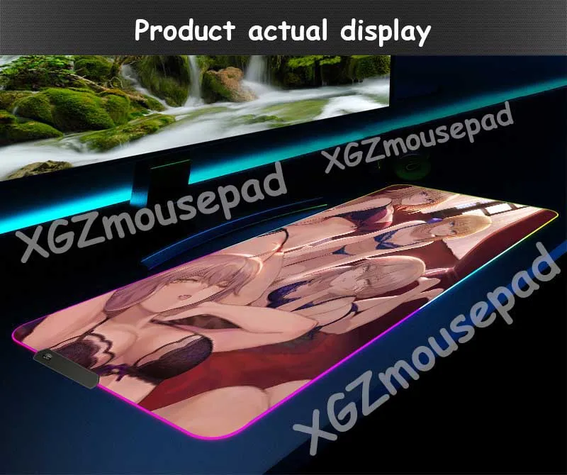 XGZ большой коврик для мыши RGB с замочком края модное сексуальное кружевное белье для девушек на заказ компьютерный стол коврик скоростной резиновый нескользящий 900x400/800x300
