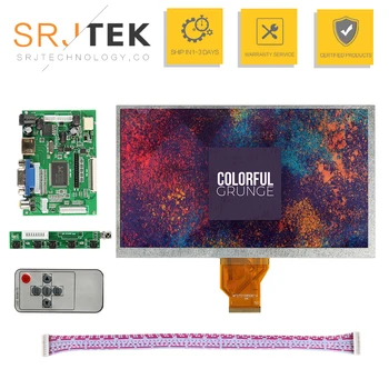 

Srjtek 9" inch LCD Display Screen 800*480 AT090TN10 20000938-30 Monitor Remote Driver Board 2AV HDMI VGA For Raspberry Pi