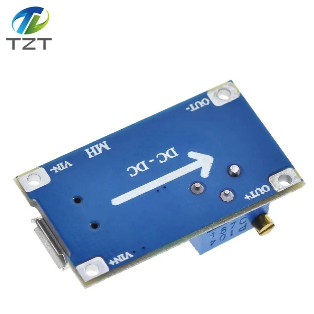 DC регулируемый Повышающий Модуль 2A повышение пластина Step Up с MICRO USB 2V 24V 5V 9V 12V 28V MT3608