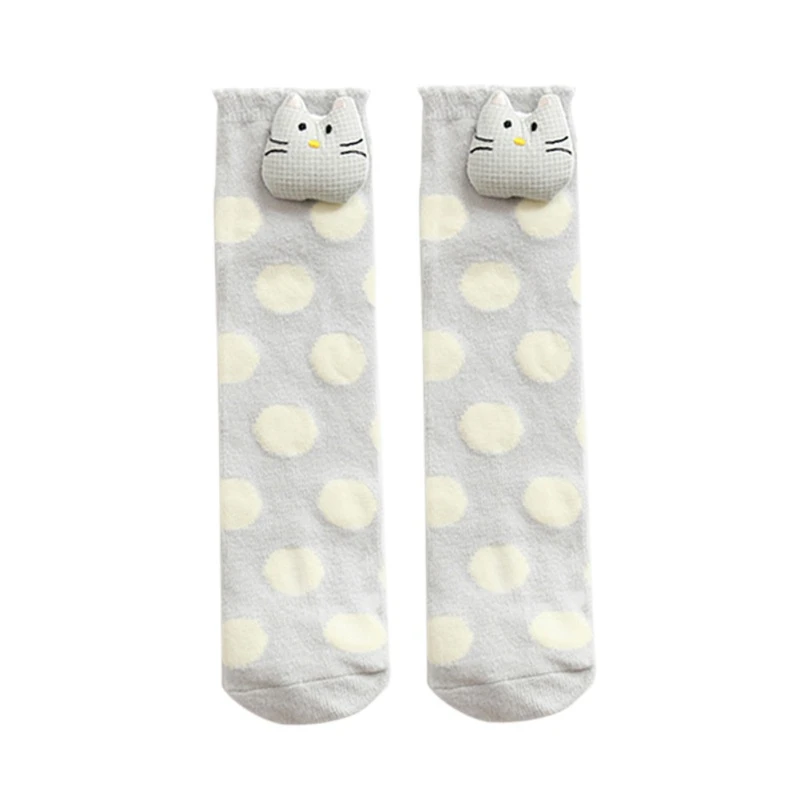 Носки для маленьких девочек милые носки Длинные хлопковые носки вечерние мягкие гетры для малышей