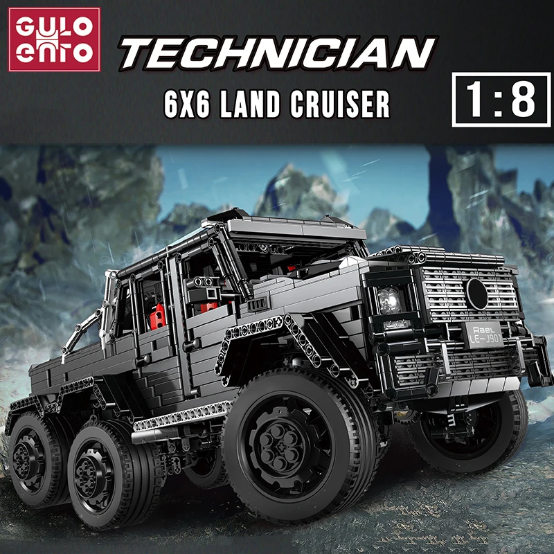 MOC техническая внедорожная модель строительного внедорожника G63 6x6 Land CRUISER SUV J40