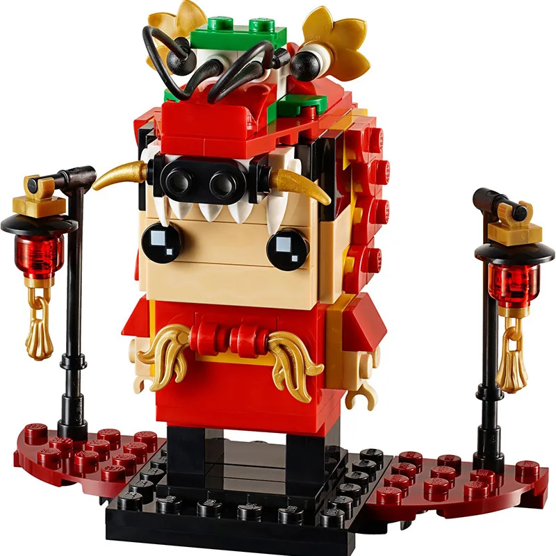 LEGO Lego Holiday Series Educational Inserted Building Blocks 40354 LEGO Square Head Aberdeen Dance Draconians