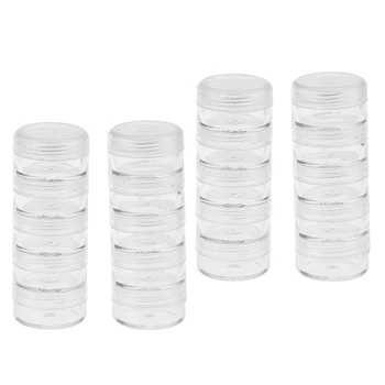 

4x5 Screw Small Round Containers Box for Lip Balm Travel Portable Containers