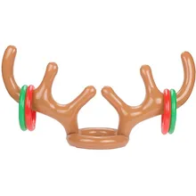5 шт./лот, забавные оленьи рога Санты, Рождественская игрушка, детские головные уборы, надувное кольцо для шляпы, рождественские товары, игрушки