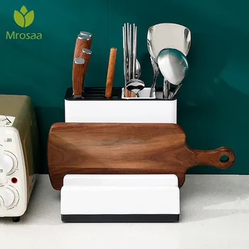 

Multifunction Scissors Knife Holder Tableware Cutting Board Holder Draining Rack Storage Shelf Kitchen Organizer Cutlery Rack