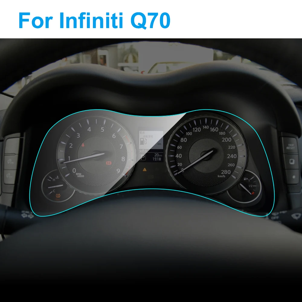 

For Infiniti Q70 2013-2019 Interior Car Instrument Panel Screen Protector TPU Film Dashboard Membrane Protective Film Car Accessories