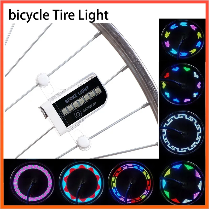 Deemount 14 RGB Colorful LEDs Bike Bicycle Accessories Bycicle Tire Light Mtb Mountain LED Wheel Spoke 30 Patterns | Спорт и