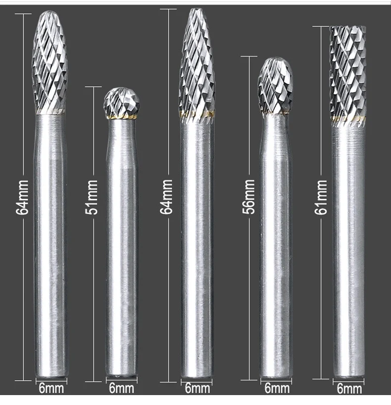 10 pçs, para moagem, aço de tungstênio,