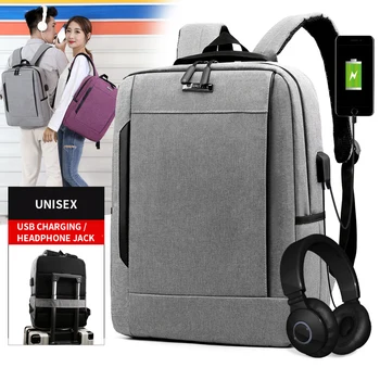 

13.3 Inch Light Laptop Backpack Men Waterproof Oxford Male Back Pack Women Bagpack Large Capacity School Bags Black USB Charging
