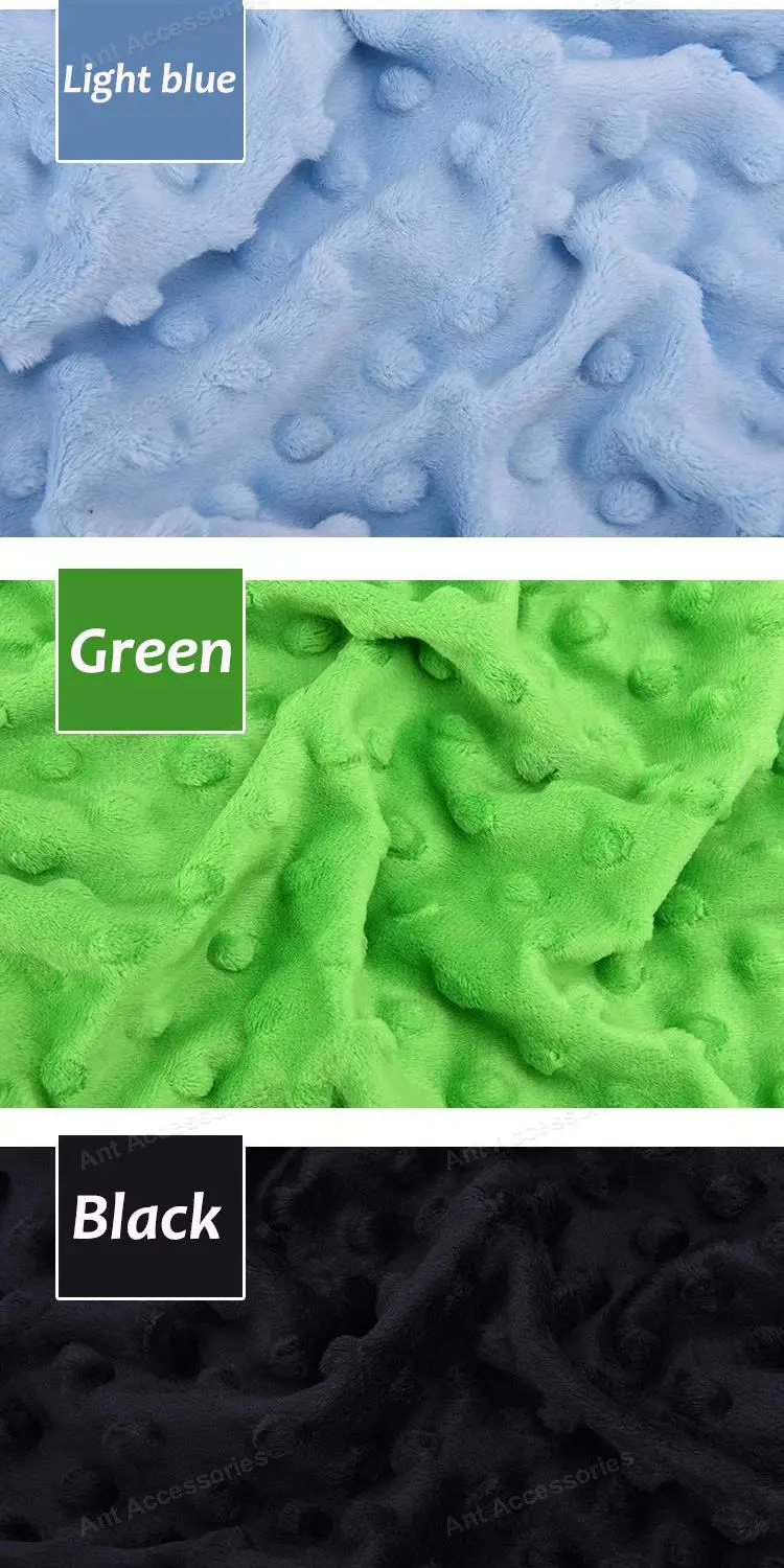 50x150cm Super Soft Minky Dot Fabric For Meter Handwork Sewing Blanket Material Antipilling Plush Fabric DIY Handmade Toys