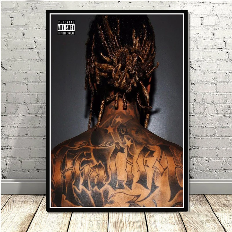 Горячая Wiz Khalifa, реперские кепки в стиле хип-хоп, с изображениями музыкальной Звезда Певица Холст Картина маслом плакатный принт искусство настенные картины для Гостиная домашний декор - Цвет: Сливовый