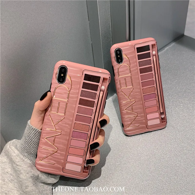 Тени для век коробка Красные Тени для век мобильный чехол для телефона iPhone X XR 6S 7 8 Plus 11 11Pro Max