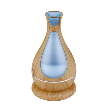 

400Ml Aroma Essential Oil Diffuser Ultrasonic Air Humidifier With Wood Grain Led Lights For Office Home Brown Au Plug