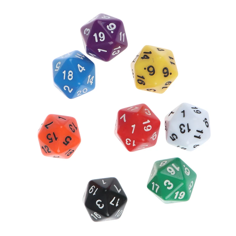 1PC Digital Dice Game Dices Set Polyhedral D20 Multi Sided Acrylic Dice Gift Desktop Game Accessories For Board Game