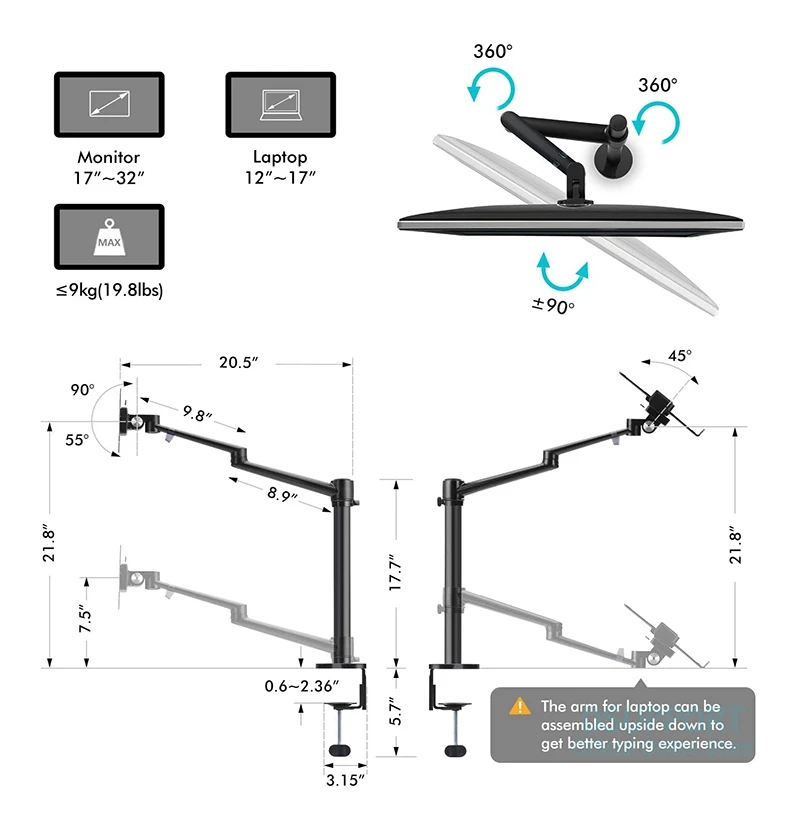 Conjunto de Suporte ao Vivo Compatível com 12-17 Desktop Anel Luz Microfone Montagem Portátil - 17-32 Monitor 7-13 Tablet 3.5- 6-em-1 10 Led - Image 2