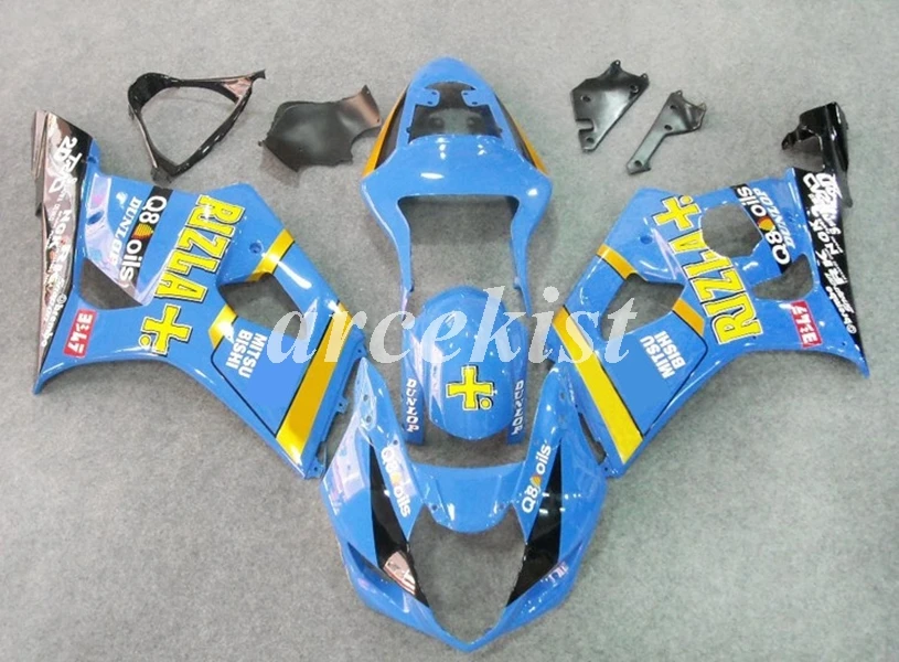 4 подарки ABS мотоцикл полный обтекатель комплект подходит для Suzuki GSX-R1000 2003 2004 03 04 K3 GSXR1000 Кузов Набор Лидер продаж синий